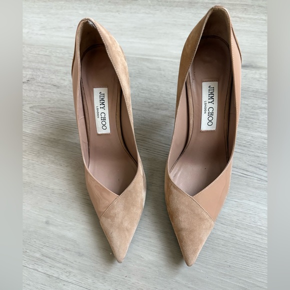 Jimmy Choo Nude Pointed Toe Heels - Picture 1 of 5